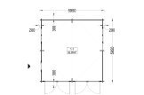 Garagem de madeira pré-fabricada para 2 carros CLASSIC DUO (44 mm), 6x6 m, 36 m² specification 1