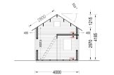 Casa de madeira para jardim AVIGNON S (Isolamento térmico PLUS, 44+44 mm), 20 m² com mezanino de 16 m² specification 7