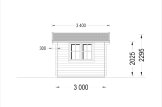 Abrigo de jardim em madeira ADAM S (44 mm), 3x3 m, 9 m² specification 3