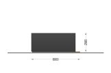 Abrigo de jardim em madeira BRETA S (44 mm), 3x6 m, 18 m² specification 3