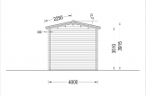 Garagem de madeira para caravana (44 mm), 4x8 m, 32 m² specification 4