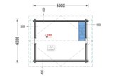 Casa de madeira para jardim AVIGNON S (Isolamento térmico PLUS, 44+44 mm), 20 m² com mezanino de 16 m² specification 2