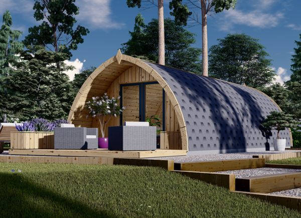 Casa de madeira pré-fabricada BRETA (44 mm), 4x8 m, 32 m² avp.ui.product_images.thumbnail 1