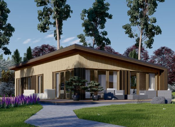 Casa de madeira pré-fabricada ZOE (44 mm + revestimento), 110 m² avp.ui.product_images.thumbnail 1