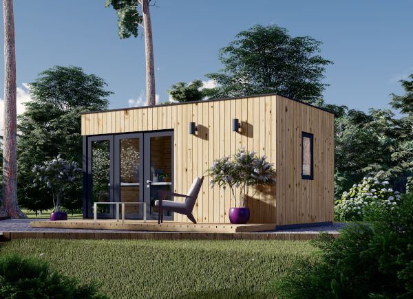 Abrigo de jardim em madeira PREMIUM (34 mm + revestimento), 5x3 m, 15 m² avp.ui.product_images.thumbnail 1