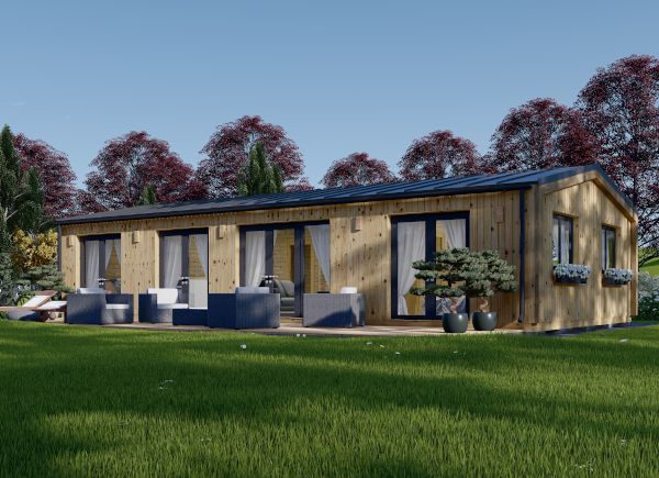 Casa de madeira pré-fabricada NICOLE (Isolamento térmico, 44 mm + revestimento), 78 m² avp.ui.product_images.thumbnail 1