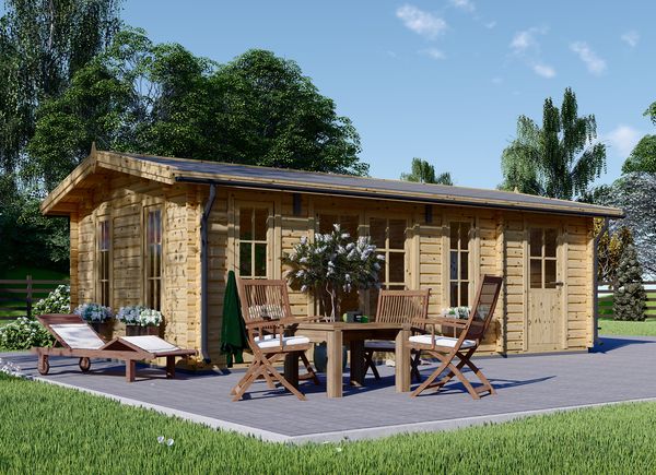 Casa de madeira para jardim LEA (44 mm), 7x4 m, 28 m² avp.ui.product_images.thumbnail 1