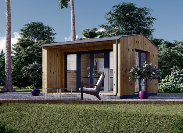Abrigo de jardim em madeira TINA (34 mm + revestimento), 4x4 m, 12 m² avp.ui.product_images.thumbnail 1