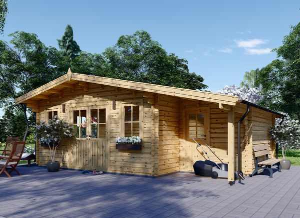 Casa de madeira para jardim CLARA (44 mm), 7x4 m, 28 m² avp.ui.product_images.thumbnail 1