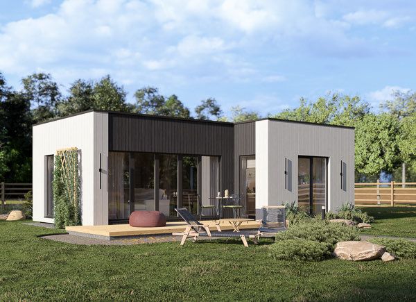 Casa pré-fabricada para habitação LUCIA 1 PV (Isolamento térmico PLUS, 44 mm + revestimento), 40 m² avp.ui.product_images.thumbnail 1
