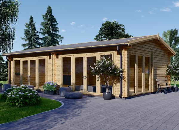 Casa de madeira pré-fabricada MARINA (66 mm), 8x6 m, 48 m² avp.ui.product_images.thumbnail 1