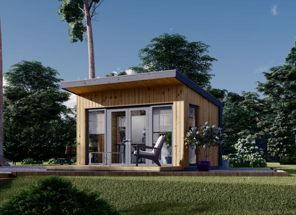 Abrigo de jardim em madeira EVELIN (34 mm + revestimento), 4x3 m, 12 m² avp.ui.product_images.thumbnail 1