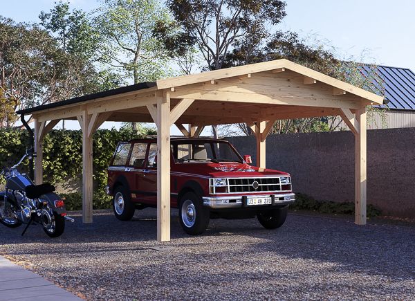 Telheiro para 1 carro em madeira CLASSIC, 4x5.7 m avp.ui.product_images.thumbnail 1