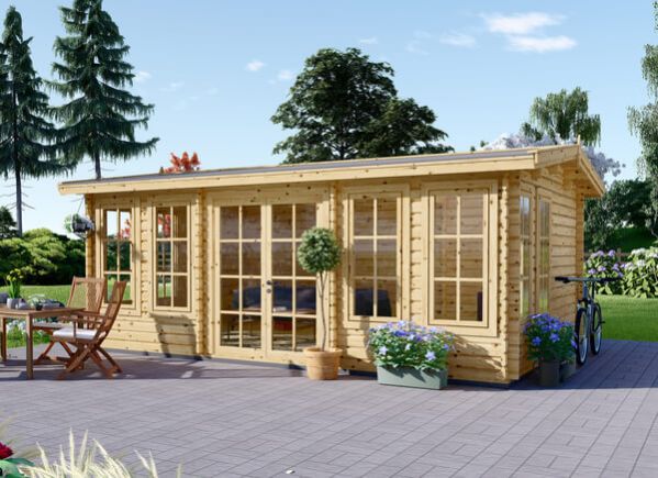 Abrigo de jardim em madeira DEVON (44 mm), 6x4 m, 24 m² avp.ui.product_images.thumbnail 1