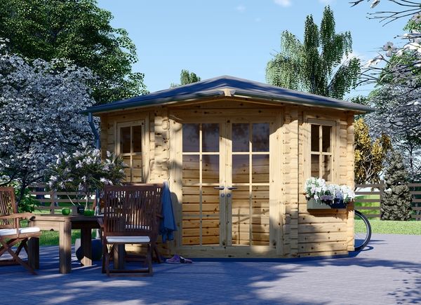 Abrigo de jardim em madeira AIDA (28 mm), 3x3 m, 9 m² avp.ui.product_images.thumbnail 1