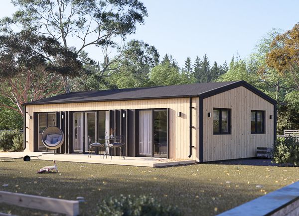 Casa de madeira pré-fabricada SELENE (Isolamento térmico, 44 mm + revestimento), 54 m² avp.ui.product_images.thumbnail 1