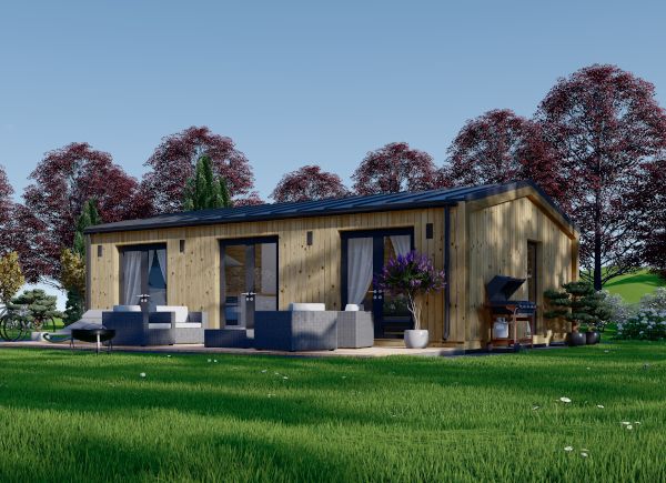 Casa de madeira pré-fabricada ANGELA (Isolamento térmico, 44 mm + revestimento), 50 m² avp.ui.product_images.thumbnail 1