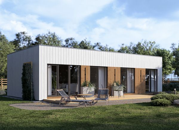 Casa pré-fabricada para habitação BELLA 2 PV (Isolamento térmico PLUS, 44 mm + revestimento), 60 m² avp.ui.product_images.thumbnail 1