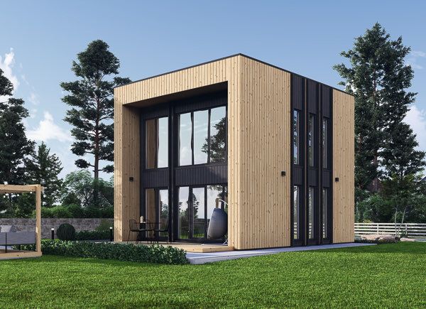 Casa de madeira para habitação KAYA 4L RV (Isolamento térmico PLUS, 44 mm + revestimento), 50 m² avp.ui.product_images.thumbnail 1