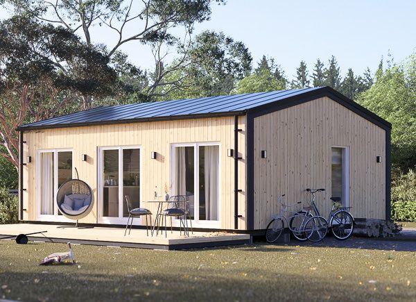 Casa de madeira pré-fabricada ANGELA S (Isolamento térmico, 44 mm + revestimento), 45 m² avp.ui.product_images.thumbnail 1