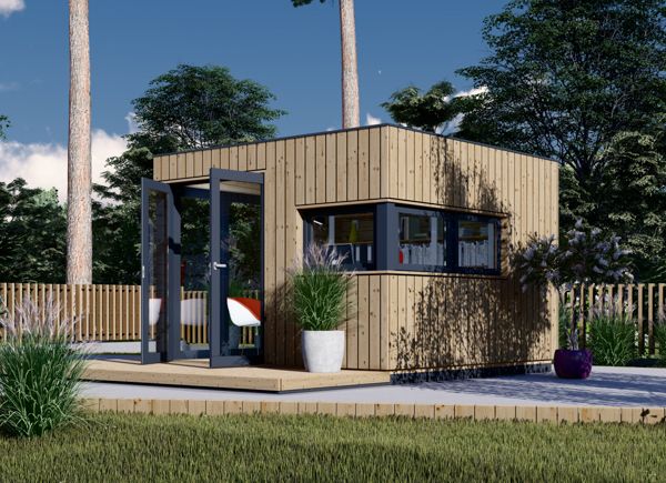 Escritório de jardim PREMIUM L (Isolamento térmico PLUS, 34 mm + revestimento), 3x3 m, 9 m² avp.ui.product_images.thumbnail 1