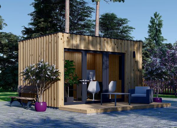 Abrigo de jardim em madeira PREMIUM (Isolamento térmico, painéis SIP), 4.1x2.4 m, 10 m² avp.ui.product_images.thumbnail 1