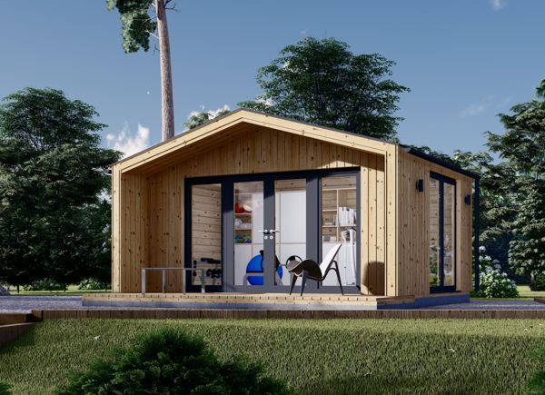 Abrigo de jardim em madeira PIA (34 mm + revestimento), 5x3 m, 15 m² avp.ui.product_images.thumbnail 1