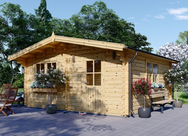 Casa de madeira para jardim DREUX (44 mm), 6x6 m, 36 m² avp.ui.product_images.thumbnail 1