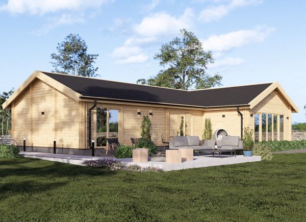 Casa de madeira pré-fabricada VALENTINA S (44+44 mm), 118 m² avp.ui.product_images.thumbnail 1