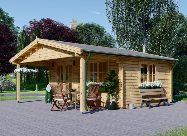 Casa de madeira para jardim CAMILA (44 mm), 6x6 m, 36 m² avp.ui.product_images.thumbnail 1