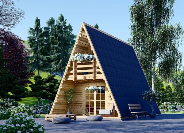 Casa de madeira para jardim TIPI (44 mm), 4.5x7 m, 23 m² com mezanino de 14 m² avp.ui.product_images.thumbnail 1