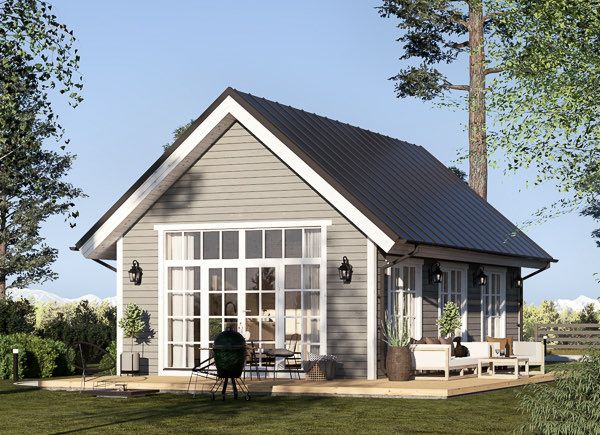 Casa de madeira para habitação ARIELLE RV (Isolamento térmico PLUS, 44 mm + revestimento), 44 m² avp.ui.product_images.thumbnail 1