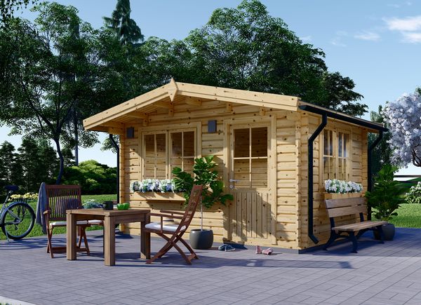 Abrigo de jardim em madeira DREUX (44 mm), 4x4 m, 16 m² avp.ui.product_images.thumbnail 1