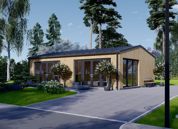 Casa de madeira pré-fabricada MARINA Modern (34 mm + revestimento), 8x6 m, 48 m² avp.ui.product_images.thumbnail 1