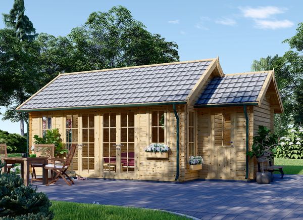 Casa de madeira para jardim ELLA (66 mm), 7x4 m, 28 m² avp.ui.product_images.thumbnail 1