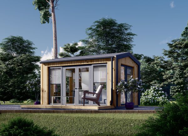 Abrigo de jardim em madeira EMMY (34 mm + revestimento), 4x3 m, 12 m² avp.ui.product_images.thumbnail 1