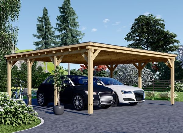 Telheiro para 2 carros em madeira MODERN DUO, 6x6 m, 36 m² avp.ui.product_images.thumbnail 1