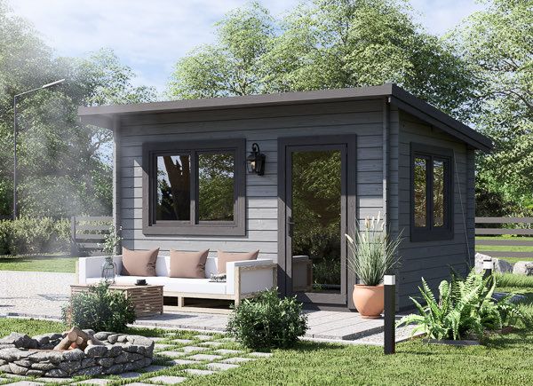 Abrigo de jardim em madeira DREUX F com telhado plano (34 mm), 4x3 m, 12 m² avp.ui.product_images.thumbnail 1