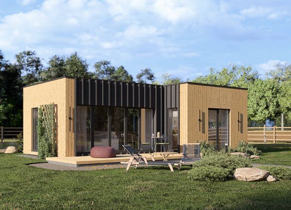 Casa de madeira para habitação LUCIA 1 RV (Isolamento térmico PLUS, 44 mm + revestimento), 40 m² avp.ui.product_images.thumbnail 1