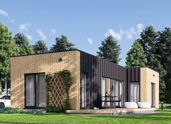 Casa de madeira para habitação LUCIA 2 RV (Isolamento térmico PLUS, 44 mm + revestimento), 50 m² avp.ui.product_images.thumbnail 1
