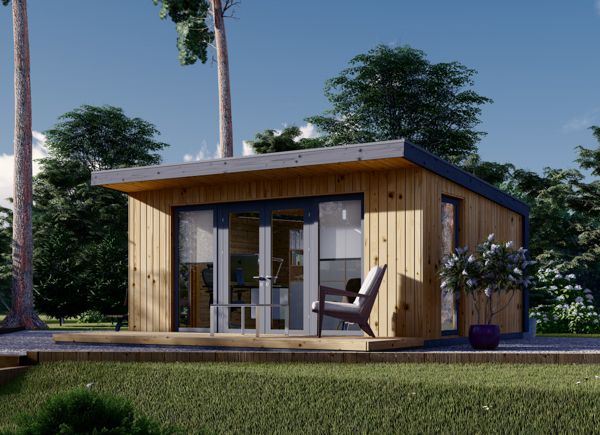Abrigo de jardim em madeira EVELIN (34 mm + revestimento), 5x4 m, 20 m² avp.ui.product_images.thumbnail 1