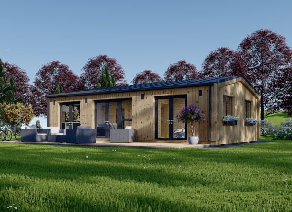 Casa de madeira pré-fabricada SELENE (Isolamento térmico, 44 mm + revestimento), 63 m² avp.ui.product_images.thumbnail 1