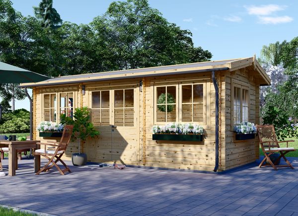 Abrigo de jardim em madeira OAK (Isolamento térmico, 34+34 mm), 6x3 m, 18 m² avp.ui.product_images.thumbnail 1