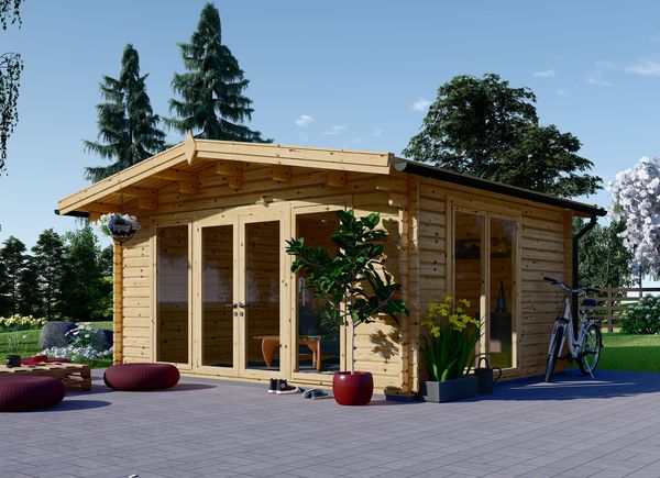 Abrigo de jardim em madeira MARTA (66 mm), 5x4 m, 20 m² avp.ui.product_images.thumbnail 1