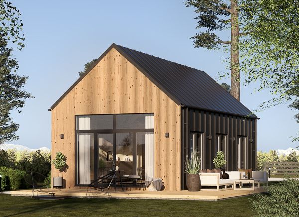 Casa pré-fabricada para habitação MILANA PV (Isolamento térmico PLUS, 44 mm + revestimento), 41 m² avp.ui.product_images.thumbnail 1