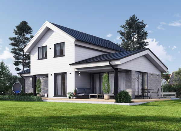 Casa pré-fabricada para habitação HOLLAND PV (Isolamento térmico PLUS, 44 mm + revestimento), 116 m² avp.ui.product_images.thumbnail 1