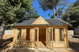 Casa de madeira para jardim CLOCKHOUSE (Isolamento térmico, 44+44 mm), 5.5x4 m, 22 m² customer 3