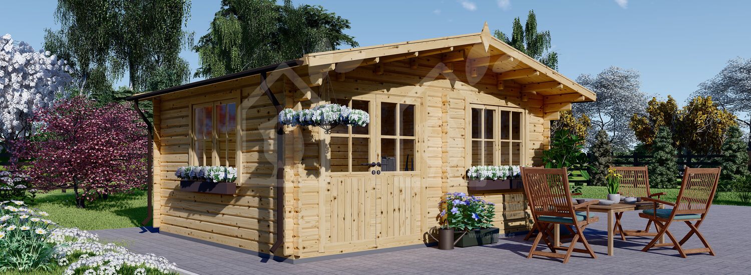 Abrigo de jardim em madeira LILLE (34 mm), 4x3 m, 12 m² visualization 1