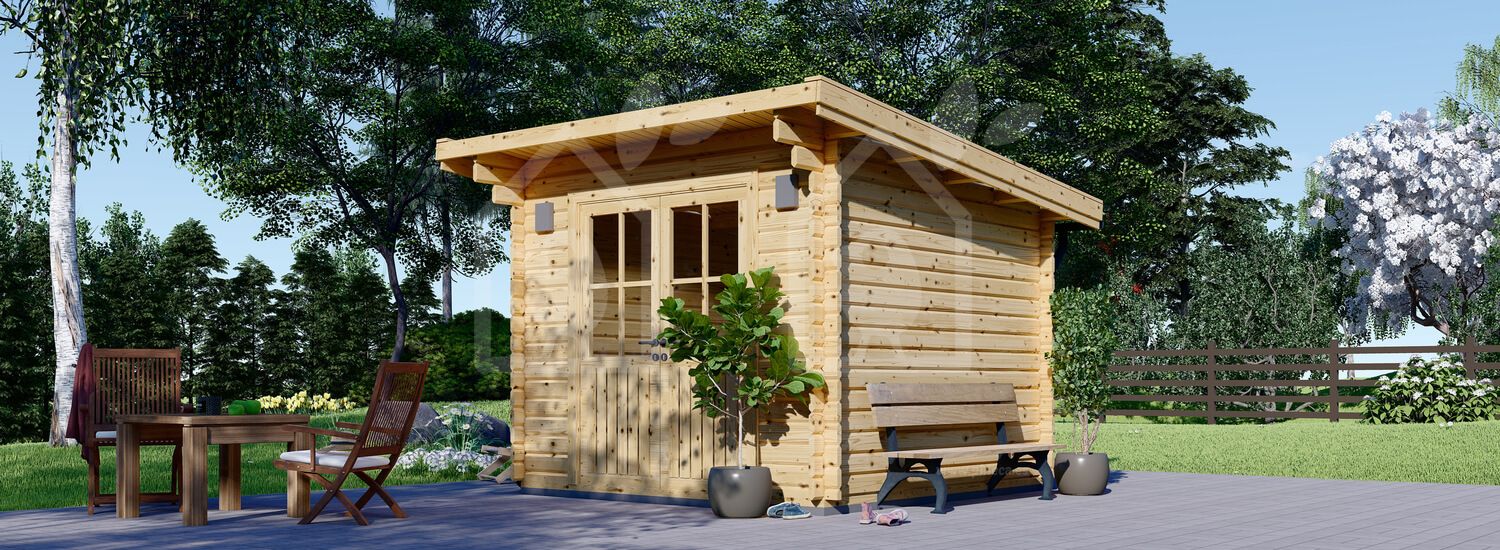 Abrigo de jardim em madeira MALTA (34 mm), 3x3 m, 9 m² visualization 1