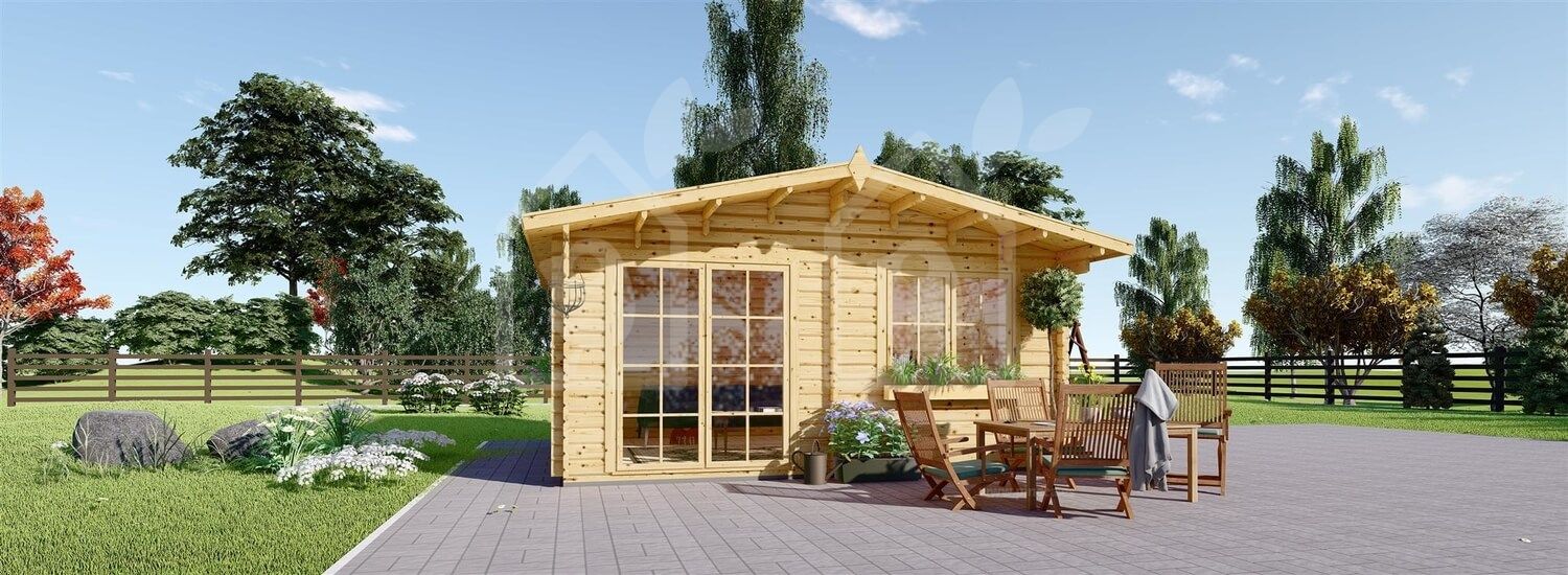 Abrigo de jardim em madeira WISSOUS (34 mm), 5x4 m, 20 m² visualization 1